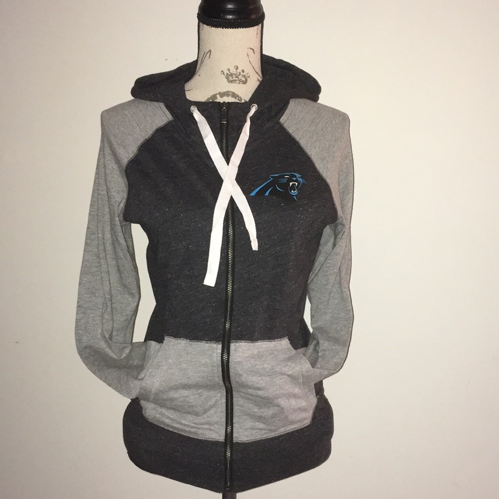 NIKE NFL TEAM APPAREL PANTHERS ZIP UP HOODIE